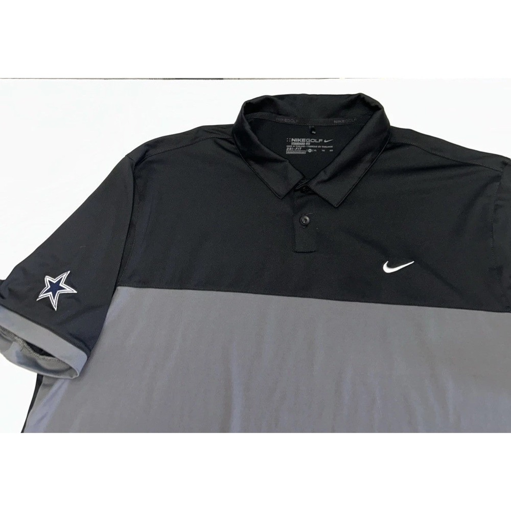 Mens Nike DALLAS Logo Golf Icon Color Block Golf Polo Shirt XL‎ 725527 Standard